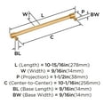 thumbnail image 6 of Amerock Faircrest 10-1/16 inch (256mm) Center-to-Center Champagne Bronze Cabinet Pull, 6 of 7
