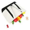 thumbnail image 5 of Muka Large Canvas Tote Bag with Outer & Inner Pocket, 21.5 x 16 x 6 Inch Grocery Shopping Bag, 5 of 6