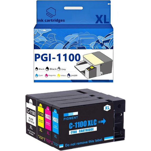 PGI-1100XL PGI1100 Ink Cartridges Compatible for Canon MB2010 MB2110 MB2710 Inkjet Printers, Leak-Proof Design Crisp Printing