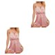 thumbnail image 2 of Guardurnaity Body Sexy de algodón sin alambre para aniversario, pijama sin mangas, mono de encaje envolvente, ropa de dormir, dulce regalo, camisón, Rosado SG 2piezas Guardurnaity CBP378901, 2 of 6