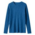 thumbnail image 2 of LUVDA Women's Ribbed Knit Sweater Long Sleeve Crew Neck Pullover Casual Fall Top, 2 of 8