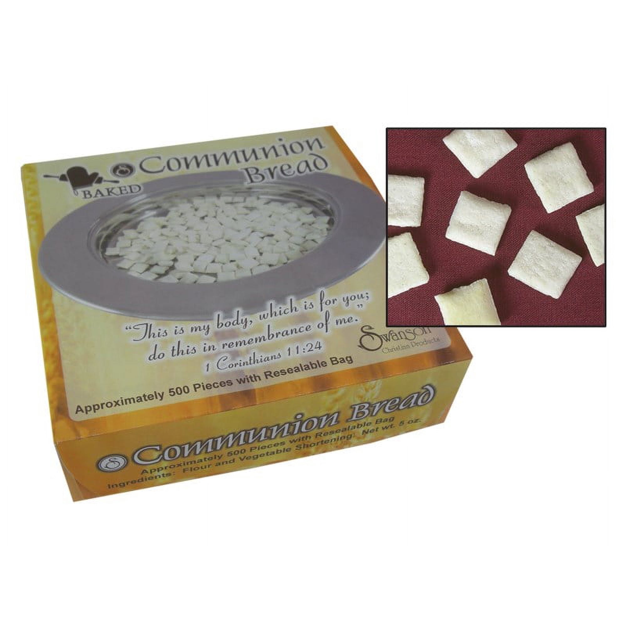 Communion Bread Squares Baked  Box Of 500