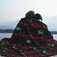 thumbnail image 3 of Yes or No Print Blanket, Fluffy Soft Cozy Blanket Flannel Plush Microfiber Couch Throw, Bedding, 60"x50", 3 of 7