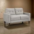 thumbnail image 6 of Bow 54 Inch Loveseat- Grid Tufted Back- Track Arms- Self Welt Trim- Beige, 6 of 6