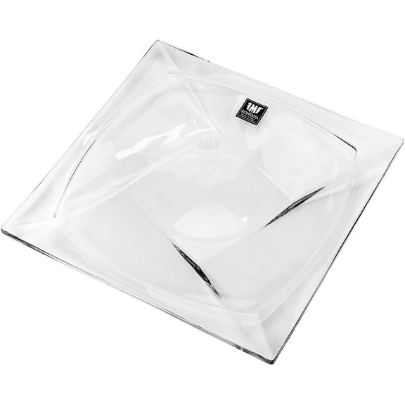 Aurum Crystal AU60698, 12-Inch Big Quadron Crystal Plate, Decorative Centerpiece Serving Platter, Wedding Gift