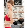 thumbnail image 5 of Kalon 4 Pack Women's Demi Wireless Padded Bralette Hook and Eye Bra Back, 5 of 9