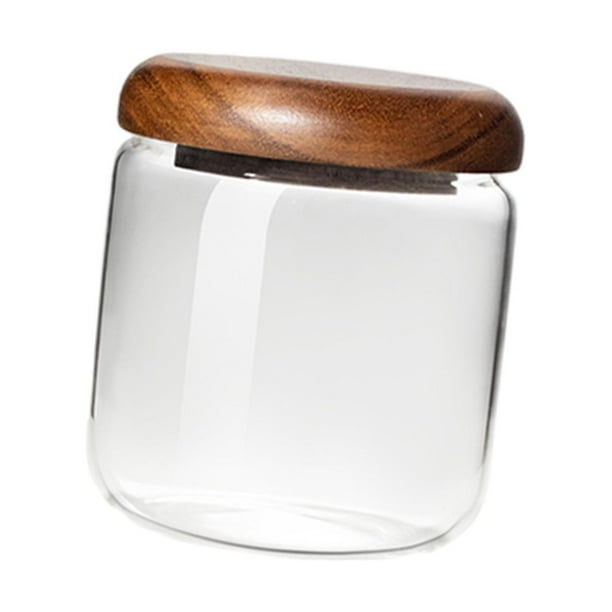 Tarro de cristal con tapa hermética para especias, reutilizable, para cocina, miel tapa a presión 380ml