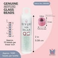 thumbnail image 3 of Miyuki Delica Seed Beads – Size 11/0 (1.6 mm), DB0083, Lined Lt. Aqua AB, 7.2 g, Approx. 1440 Beads, 3 of 7
