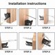 thumbnail image 2 of Garden Gate Lock, Automatic Gravity Latch - Spring Loaded Iron Gate Lock, with Adjustable Cable for Garden Metal Fences Black 11.6x6x4.3, 2 of 4