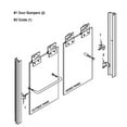 Gordon Glass™ Gray Jamb Guide and Bumpers for Sliding Shower Doors Kit