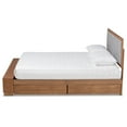 thumbnail image 3 of Baxton Studio Cosma Modern Transitional Ash Walnut Brown Finished Wood 4-Drawer Queen Size Platform Storage Bed, 3 of 13