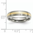 thumbnail image 6 of Titanium 14k Yellow Inlay 5mm Brushed Band, 6 of 11