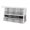White, variant on Large Travel Cosmetic Bag for Women Portable Makeup Toiletry Accessories Organizer Durable