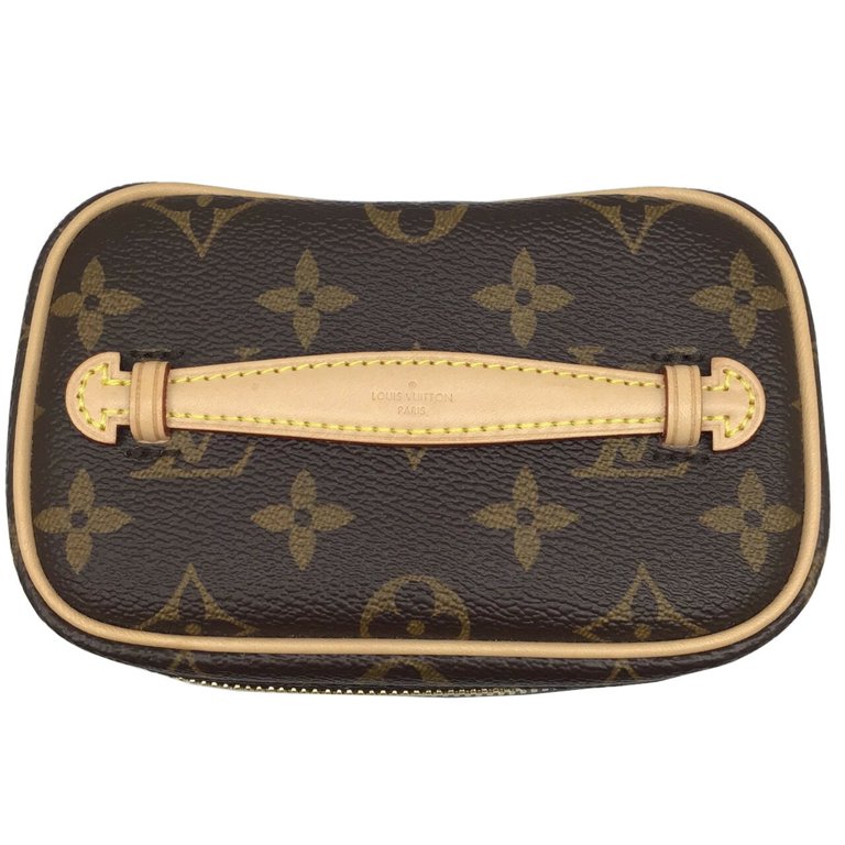 Authenticated Used LOUIS VUITTON Louis Vuitton Monogram Nice Nano M44936  Gold Hardware Vanity Pouch Mini Women's 