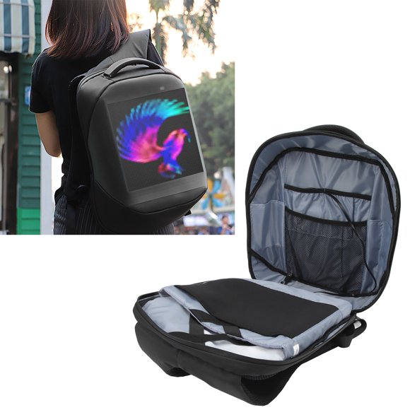 LED School Bag, APP Editable LED Display Backpack Colorful For Holiday Greetings
