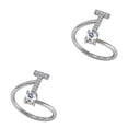 thumbnail image 3 of Guardurnaity Cobre letra mayúscula anillo abierto portátil diamantes de imitación anillos de compromiso casa Oficina decorativo maquillaje T 2Conjunto, 3 of 6