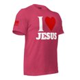 thumbnail image 3 of I LOVE JESUS Unisex t-shirt (Heather Raspberry, S), 3 of 4