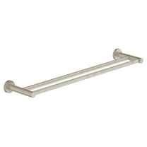 Dia 24" Double Wall-Mounted Towel Bar in Satin Nickel
