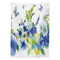 thumbnail image 3 of Ambesonne Yellow and Blue Tablecloth Rectangular Table Cover, Spring Blooms, 60"x90", Lime Green Royal Blue, 3 of 4