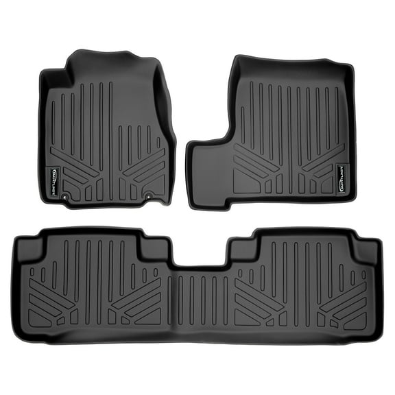 SMARTLINER 2 Rows Custom Fit Floor Liners Compatible with 2007 - 2011 Honda CR-V (Gasoline)