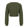 thumbnail image 4 of Kaemgyyd Going out Tops for Women Fall Fashion Clothing Ribbed Long Sleeve Crop Shirt Solid Knit Pullover Trendy Blouse, 4 of 6