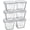 Transparent6, variant on TrendMallOasis Square Glass Meal Prep Containers (4-Pack), 32oz Microwave & Freezer Safe Bowls with Lids