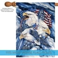thumbnail image 3 of Toland Home Garden Fierce Allegiance Eagle Patriotic Flag Double Sided 28x40 Inch, 3 of 5
