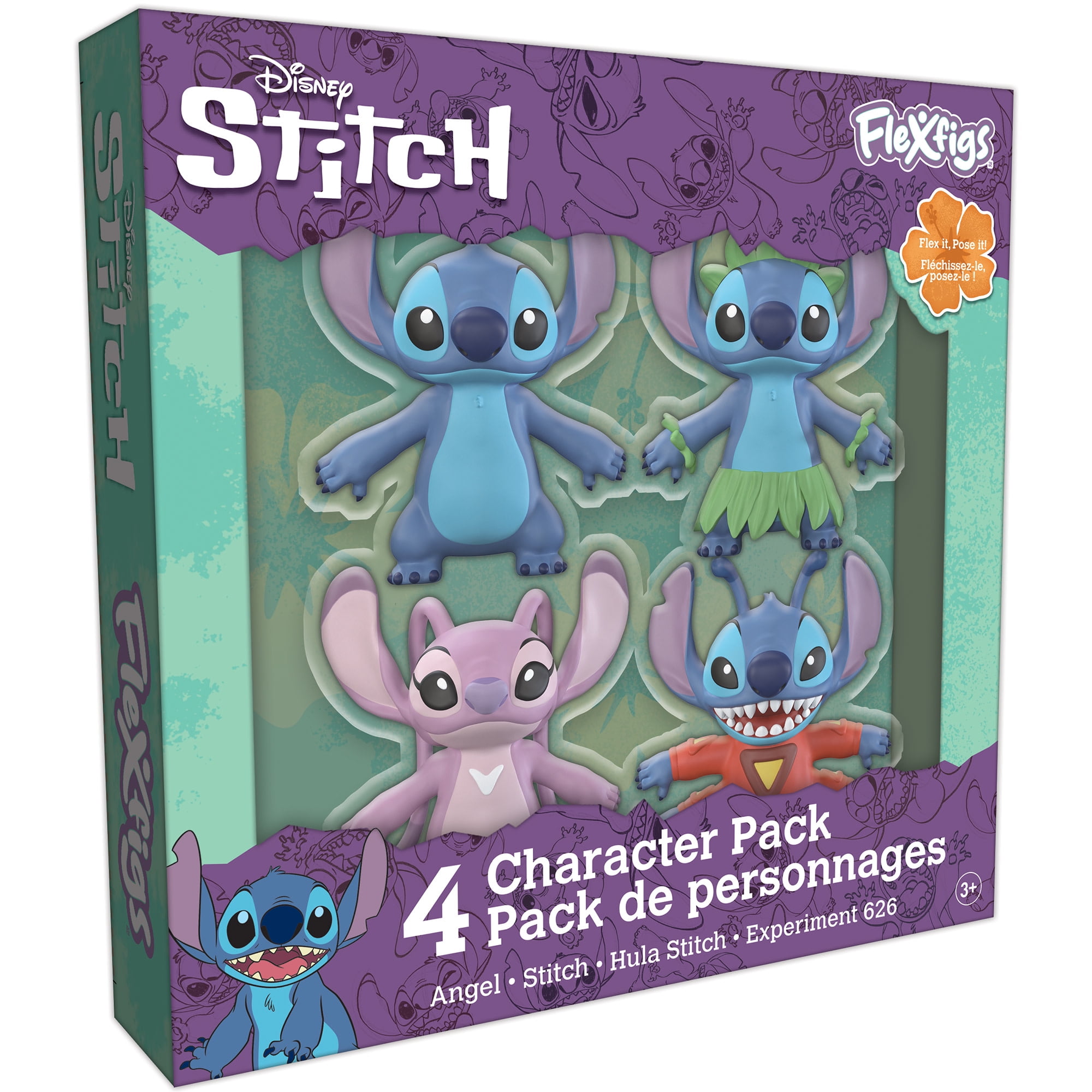 Disney Stitch lfigs フィギュア4体　スティッチ FleXfigs: Lilo & Stictch - 4 Character Pack - Disney Articulated