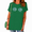 1-Green, variant on Women's Apricot Minimal Blue Scallop Seashell Coastal Graphic Short Sleeve T-Shirts Tops