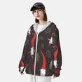 thumbnail image 4 of Pofeuu Cute Christmas Gnomes Print Sun Protection Outdoor Lightweight Full Zip UV Cooling Hoodie Long Sleeve Summer Clothing for Outdoor Hiking-Large, 4 of 5