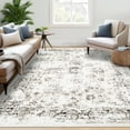 thumbnail image 2 of CAROMIO 5' x 7' Area Rug for Living Room Boho Vintage Rug Non Slip Throw Rugs Floral Bedroom Rug, Tan, 2 of 5