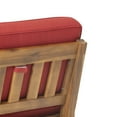 thumbnail image 6 of Christopher Knight Home 6-Piece Acacia Wood Outdoor Sectional Sofa Set with Patio Coffee Table, Red Cushion, 6 of 12