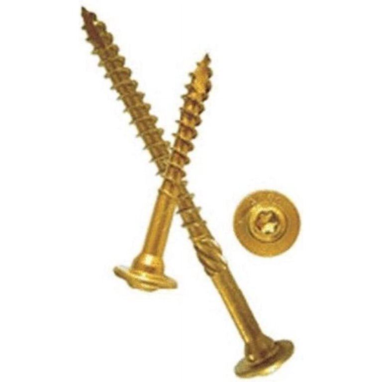 Hardware Essentials 1/4 x 3-3/4 in. Brass Plated Lag Thread Screw