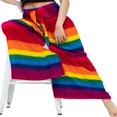 thumbnail image 4 of Pantalons de Plage Boho pour Femmes Taille Haute Décontractée Ample Évasée Jambe Grand Droite Imprimée Pantalons de Plage, 4 of 7
