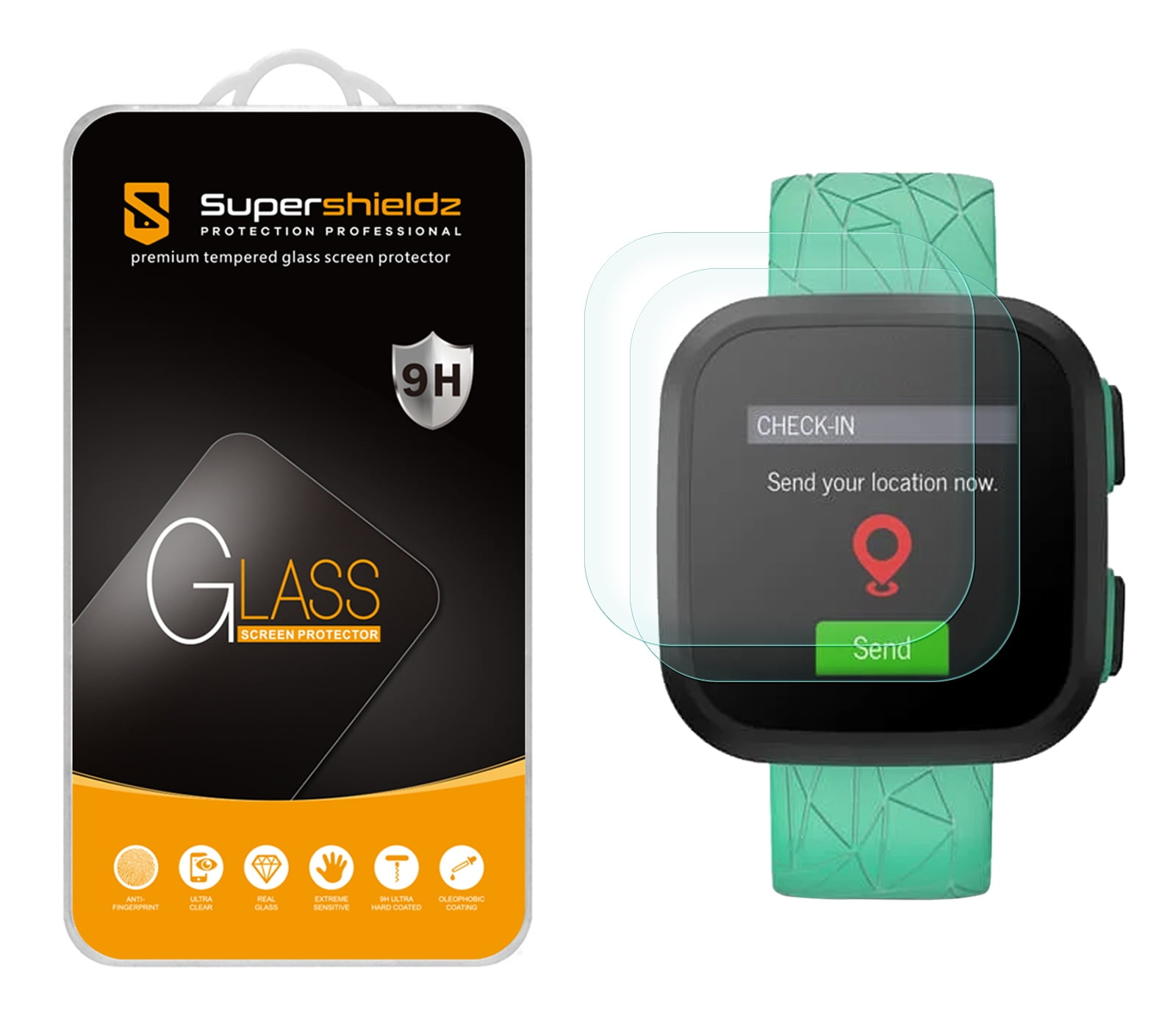 2 Pack Supershieldz Designed for Verizon Gizmo Watch 3 Tempered Glass Screen Protector Anti Scratch Bubble Free Walmart