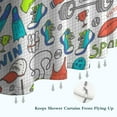 thumbnail image 6 of Colorful Sports Items Pattern Shower Curtain 36"x72" ,Bathroom Decorative Shower Curtains Set with 12 Hooks,Modern Waterproof Washable Shower Curtain, 6 of 6