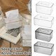 thumbnail image 3 of SGACAI Caja de pañuelos de baño de acrílico transparente con forma de rectángulo cuadrado y cubierta para servilletas, 3 of 6