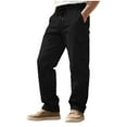 thumbnail image 5 of Simua Men's Casual Sports Cargo Pants Loose Straight Leg Multi-Pocket Work Pants with Drawstring Elastic Waist for Outdoor Daily Wear (S-XXXL), 5 of 8