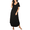 Black, variant on Oudiya Women Long Nightgown Short Sleeve House Dress Pleated Full Length Moo Moos Loungwear S-4XL