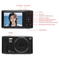 thumbnail image 4 of Cámara Digital de 5K para Fotografía, 32 GB de Almacenamiento Wifi Comparto Instantáno Cáras Vlogging 2.8 "16x Zoom 72MP Camara Vlog Travel Camara Conf Focus Auto Focus, 4 of 7