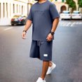 thumbnail image 2 of Men's Suits Casual Outfits For Everyday Wear Breathable And Comfortable Summer Straight Fit With Patterned And Solid Designs Versatile Fashion Ensemble And Prom Tux Homecoming Outfits Men Two Piece, 2 of 4