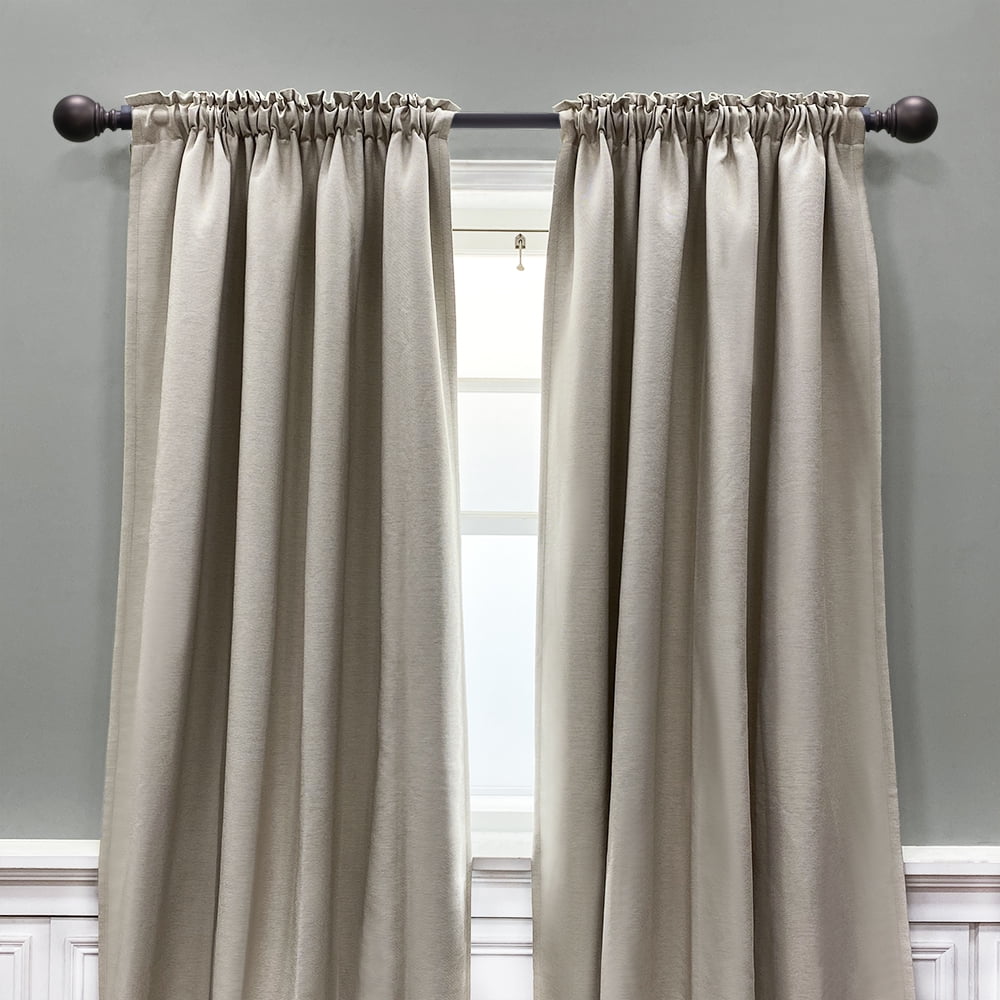 Better Homes & Gardens 1” Oil Rubbed Bronze Metal Ball Single Curtain Rod 120-180”