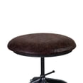 thumbnail image 2 of Benjara Adjustable Round Padded Barstool with Curved Metal Legs, Black and Brown, 2 of 5