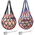 thumbnail image 1 of 2 Pack Ball Net Bag Portable Ball Net Sports Ball Net for Soccer, Basketball Net Bag, Can Hold 2 Ball Pins, Suitable for Beach Volleyball, Basketball, 1 of 5