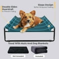 thumbnail image 3 of Veehoo Elevated Dog Bed with Dog Blanket, Outdoor Guardrail Raised Pet Cot, X-Large, Black, 3 of 9