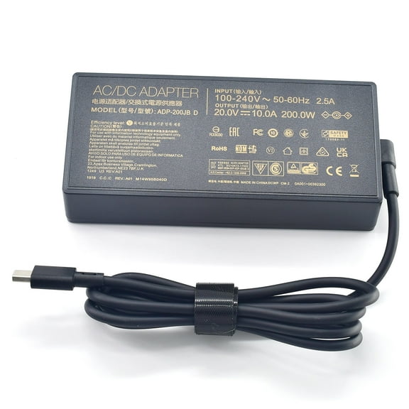 200W 20V 10A Laptop Charger for ASUS ProArt P16 PZ13 PX13 ROG Zephyrus G16 G14 Rectangle Tip Adapter