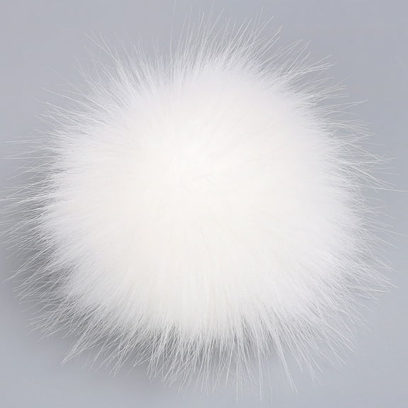 OFFIGAM 16 Pieces White Plush Pom Pom Soft Decorative for Clothes Crafts Projects