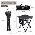 thumbnail image 3 of GEERTOP Small Folding Camp Stool Portable Mini Camping Foot Rest Collapsible Seat Chair for Outdoor Hiking Fishing Hunting Beach Travel, 3 of 7