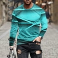 thumbnail image 2 of Birdeem T-Shirts à Manches Longues pour Hommes, Col Rond Décontracté, Chandail à Manches Longues, T-Shirt Imprimé Rayé, Blouse, Hauts T-Shirts à Manches Longues pour Hommes, 2 of 5