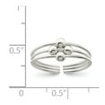 thumbnail image 2 of White Sterling Silver Ring Band Toe, Size 9, 2 of 2